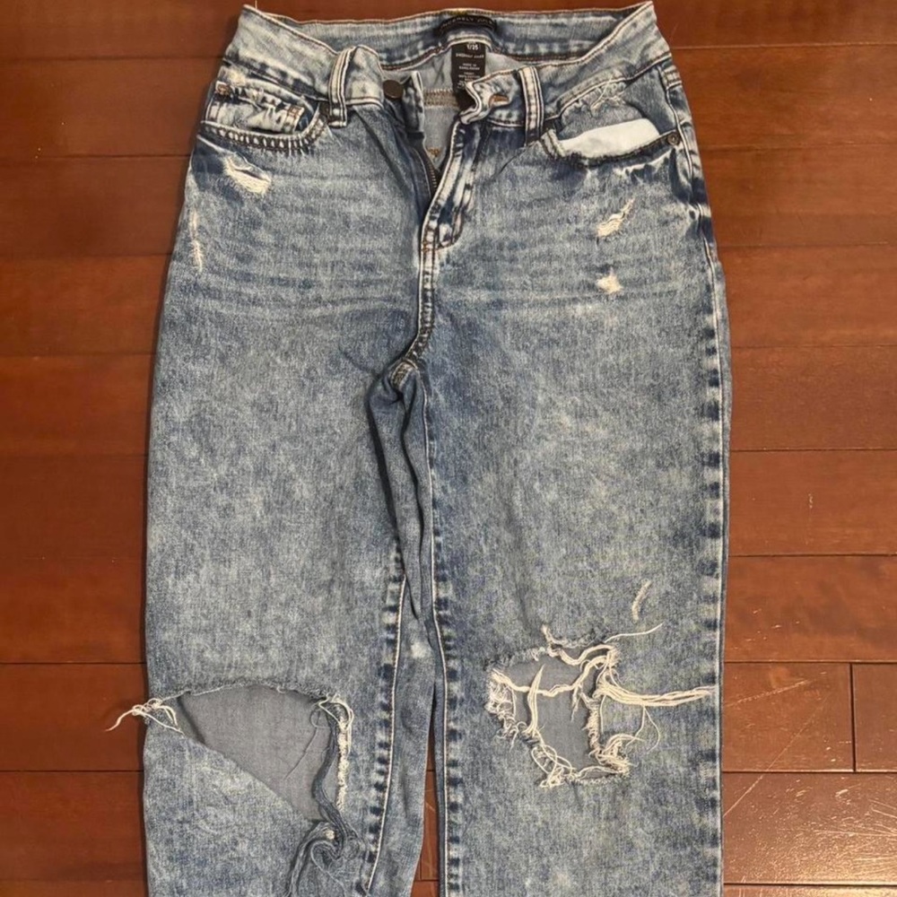 Sincerely Jules Light Blue Distressed Boyfriend Jeans